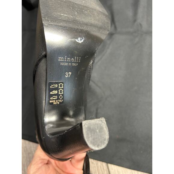 Minelli Booties Black Size 37 US New Italy - Picture 2 of 6